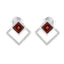 Garnet-Middle-Eastern-Amanda-Solitaire-Stud-Red-Silver-Earring