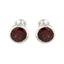 Garnet-American-Lourdes-Solitaire-Stud-Red-925-Sterling-Silver-Earring