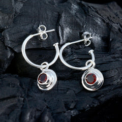 Garnet-Russian-Emi-Solitaire-Stud-Red-925-Silver-Earring