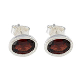Garnet-Middle-Eastern-Jia-Solitaire-Stud-Red-92.5-Silver-Earring