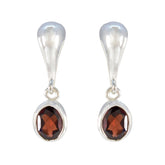 Garnet-American-Riley-Solitaire-Stud-Red-Sterling-Silver-Earring