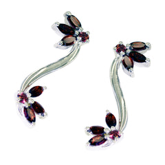 Garnet-Moroccan-Jia-multiple-Stud-Red-925-Sterling-Silver-Earring