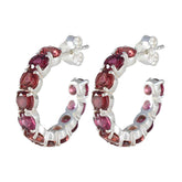 Garnet-Russian-Gabriela-multiple-Stud-Red-92.5-Silver-Earring