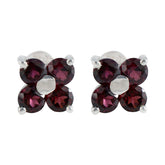 Garnet-American-Ivana-multiple-Stud-Red-Silver-Earring