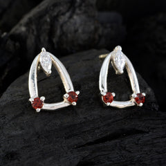 Garnet-Japanese-Milagros-multiple-Stud-Red-925-Silver-Earring