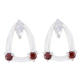 Garnet-Japanese-Milagros-multiple-Stud-Red-925-Silver-Earring