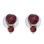 Garnet-Middle-Eastern-Noelia-multiple-Stud-Red-Silver-Earring