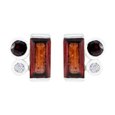 Garnet-Spanish-Pilar-multiple-Stud-Red-Silver-Earring