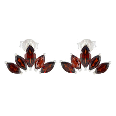 Garnet-Turkish-Mei-multiple-Stud-Red-Sterling-Silver-Earring