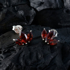 Garnet-Italian-Min-seo-multiple-Stud-Red-925-Silver-Earring
