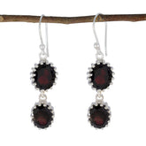 Garnet-Korean-Layla-Toi-et-Moi-Dangle-Red-Silver-Earring