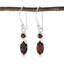 Garnet-Latin-American-Marie-Toi-et-Moi-Dangle-Red-Silver-Earring