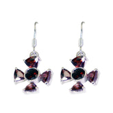 Garnet-Spanish-Sakura-multiple-Dangle-Red-925-Silver-Earring