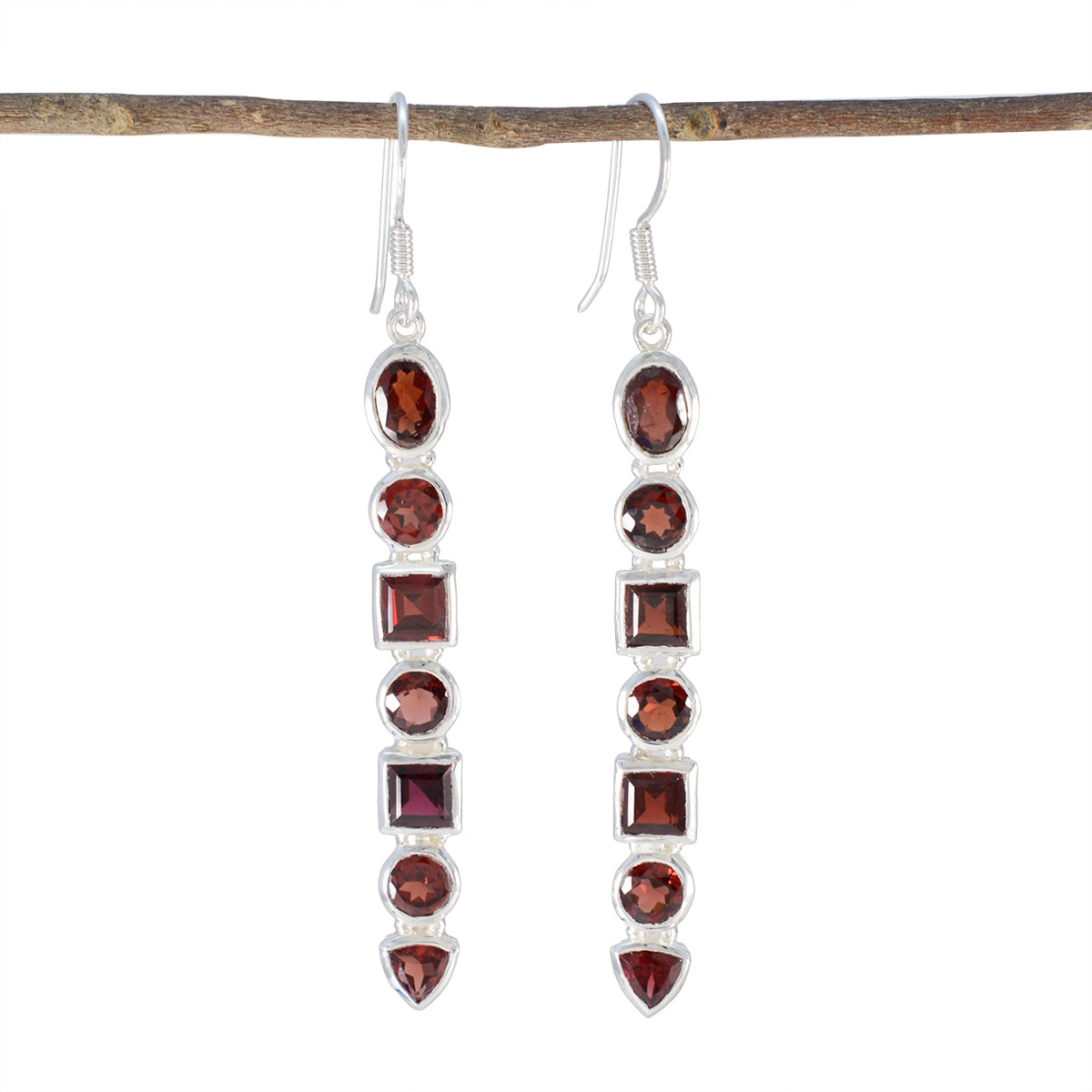 Garnet-French-Soo-jin-multiple-Dangle-Red-Sterling-Silver-Earring
