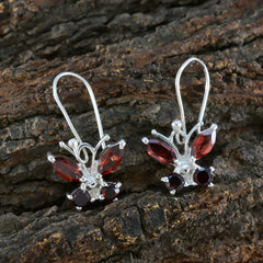 Garnet-French-Evelyn-multiple-Dangle-Red-925-Silver-Earring