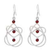Garnet-Korean-Mathilde-multiple-Dangle-Red-925-Sterling-Silver-Earring
