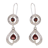 Garnet-Mexican-Nella-multiple-Dangle-Red-Sterling-Silver-Earring
