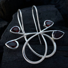 Garnet-Korean-Sakura-multiple-Dangle-Red-925-Silver-Earring