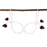 Garnet-Korean-Sakura-multiple-Dangle-Red-925-Silver-Earring