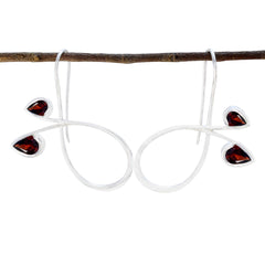 Garnet-Korean-Sakura-multiple-Dangle-Red-925-Silver-Earring