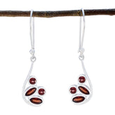 Garnet-Russian-Yan-multiple-Dangle-Red-Silver-Earring