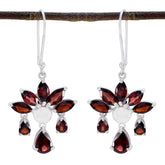 Garnet-Middle-Eastern-Xiu-multiple-Dangle-Red-925-Sterling-Silver-Earring