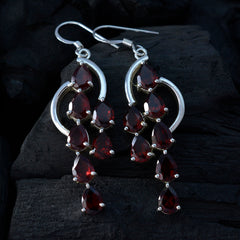 Garnet-African-Amelia-multiple-Dangle-Red-Sterling-Silver-Earring