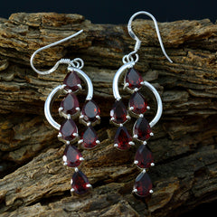 Garnet-African-Amelia-multiple-Dangle-Red-Sterling-Silver-Earring