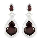 Garnet-American-Emilia-Toi-et-Moi-Stud-Red-Silver-Earring