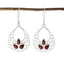 Garnet-African-Layla-Trilogy-Dangle-Red-925-Sterling-Silver-Earring