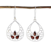 Garnet-African-Layla-Trilogy-Dangle-Red-925-Sterling-Silver-Earring
