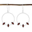 Garnet-American-Lily-Trilogy-Dangle-Red-92.5-Silver-Earring