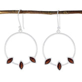 Garnet-American-Lily-Trilogy-Dangle-Red-92.5-Silver-Earring