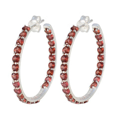 Garnet-Italian-Skylar-multiple-Stud-Red-92.5-Silver-Earring