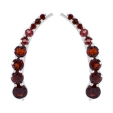 Granat-Ägyptisch-Alejandra-mehrere-Ohrmanschette-Rot-Sterling-Silber-Ohrring