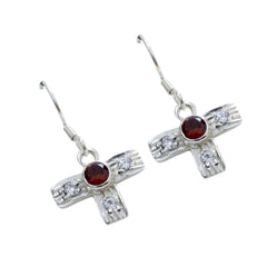 Garnet-American-Yuna-multiple-Dangle-Red-Sterling-Silver-Earring