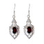 Garnet-Korean-Agustina-multiple-Dangle-Red-925-Silver-Earring