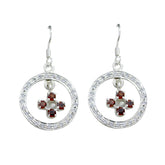 Garnet-Japanese-Alejandra-multiple-Dangle-Red-92.5-Silver-Earring