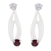 Garnet-Italian-Ana-multiple-Dangle-Red-925-Sterling-Silver-Earring