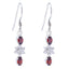 Garnet-Middle-Eastern-Andrea-multiple-Dangle-Red-Silver-Earring