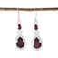Garnet-American-Amanda-multiple-Dangle-Red-Silver-Earring