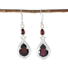 Garnet-American-Amanda-multiple-Dangle-Red-Silver-Earring