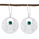 Green-Onyx-Egyptian-Constanza-Solitaire-Dangle-Green-Silver-Earring
