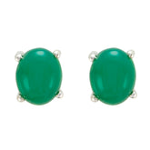 Green-Onyx-Australian-Bruna-Solitaire-Stud-Green-Silver-Earring
