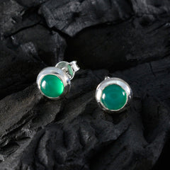 Green-Onyx-Mexican-Clara-Solitaire-Stud-Green-925-Silver-Earring