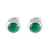 Green-Onyx-Mexican-Clara-Solitaire-Stud-Green-925-Silver-Earring