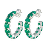 Green-Onyx-Russian-Isabella-multiple-Stud-Green-92.5-Silver-Earring