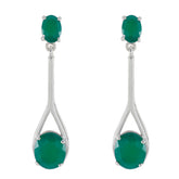 Green-Onyx-Japanese-Jiwoo-Toi-et-Moi-Stud-Green-925-Silver-Earring