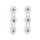 Green-Onyx-Mexican-Florencia-Trilogy-Stud-Green-Silver-Earring