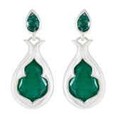 Green-Onyx-Korean-Emily-Toi-et-Moi-Stud-Green-Sterling-Silver-Earring